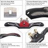 boeray 2pcs Adjustable SpokeShave with Flat Base, 6pcs Metal Blade