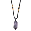 FOMIYES Natural Amethyst Pendant Necklace Crystal Stone Decor Fashion Jewelry