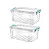 Best House | Small Plastic Storage Box with Clips &