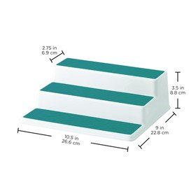 Copco Basics 3-Tier Spice Pantry Kitchen Cabinet Organizer, 10-Inch, Pagoda Blue