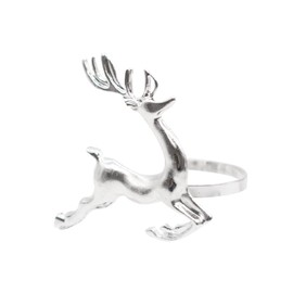 TRIXES Christmas Reindeer Napkin Rings x 8, Reindeer Christmas Table Set, Decorative Ornament, Holiday Dining Room, Accessories, Xmas Set, Christmas Table Decorations