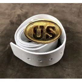 Pre-Civil War White Buff US Enlisted Belt with Buckle