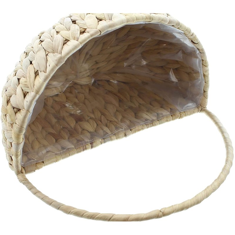 Dekoleidenschaft Water Hyacinth Wall Planter Natural Indoor Wall Planter Basket