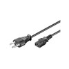 Wentronic Power Cable Switzerland Plug to IEC Female 2 m