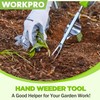 WORKPRO Weed Puller Tool, Metal Leverage Base and V-Shaped Forks