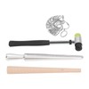 Ring Sizer Set Aluminum Finger Sizing Gauge Polishing Wood Mandrel