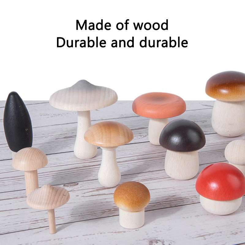 Wooden Mushroom Picking Toys Simulation Mushroom Picking Game Educational Toys