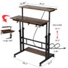 Hadulcet Mobile Standing Desk with Charging Station, Stand Up Laptop