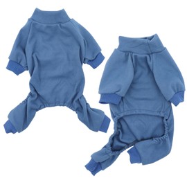 HuaLiSiJi Hundepyjama Kleine Hunde,Elastisch und Bequem Weich und Warm Einfach an und Auszuziehen für Kleine und Mittelgroße Hunde Geeignet (Haze Blue, S)