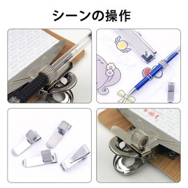 Pen Holder Pen Holder with Clip Portable Metal Pen Holder 4 Vertical + Horizontal Version *4 Suitable for all sizes of pens not only notebooks, journals, handbooks, etc