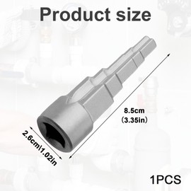 Radiator Spanner, Radiator Key with Inner Square for Valve Nipples, 5-Stage Radiators Valve Key, Step Wrench with Square Socket 1/2 Inch Ratchet Drive Radiators, Multiple Sized Radiator-Valves Removal