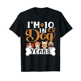 I'm 10 In Dog Years Funny 70th Birthday 70 Years Old T-Shirt for Men Women