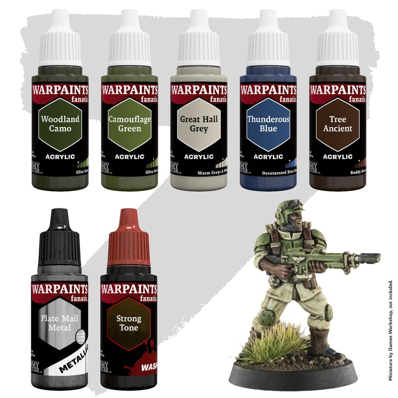 The Army Painter, Combat Se7ens: Field Gear Green, 7x18ml Acrylic