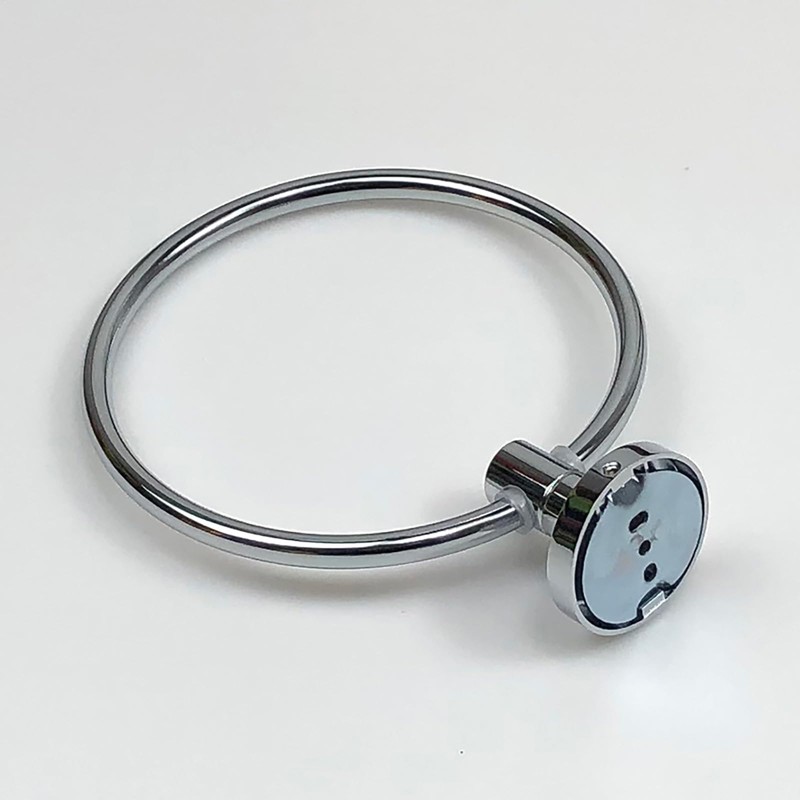 Towel Holders for Bathrooms Wall Mounted - Round Chrome Towel