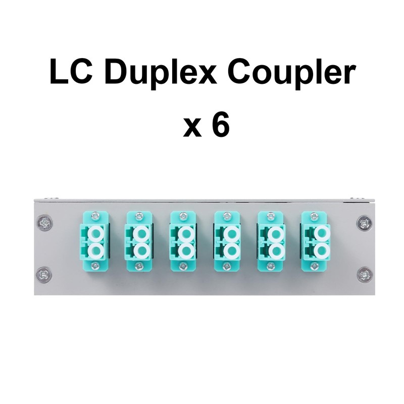 Duogalia LC-OM3 6 Duplex 12 Port DIN Rail Fiber Optic