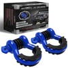 AUTMATCH D Ring Shackle 3/4" Shackles (2 Pack) 41,887Ibs Break