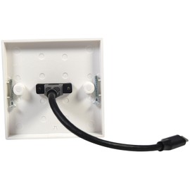AV:Link | Fast Charge USB Type-C Wallplate with Male Tail, 40Gbps Data Transfer, PD & QC Compatible, 190mm Rear Tail - Standard UK Fit