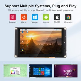 ELECROW Touchscreen Monitor for Raspberry Pi, 5 Inch Mini Monitor 800 x 480 HD IPS Raspberry Pi Display Compatible with Raspberry Pi, PC, Jetson Nano
