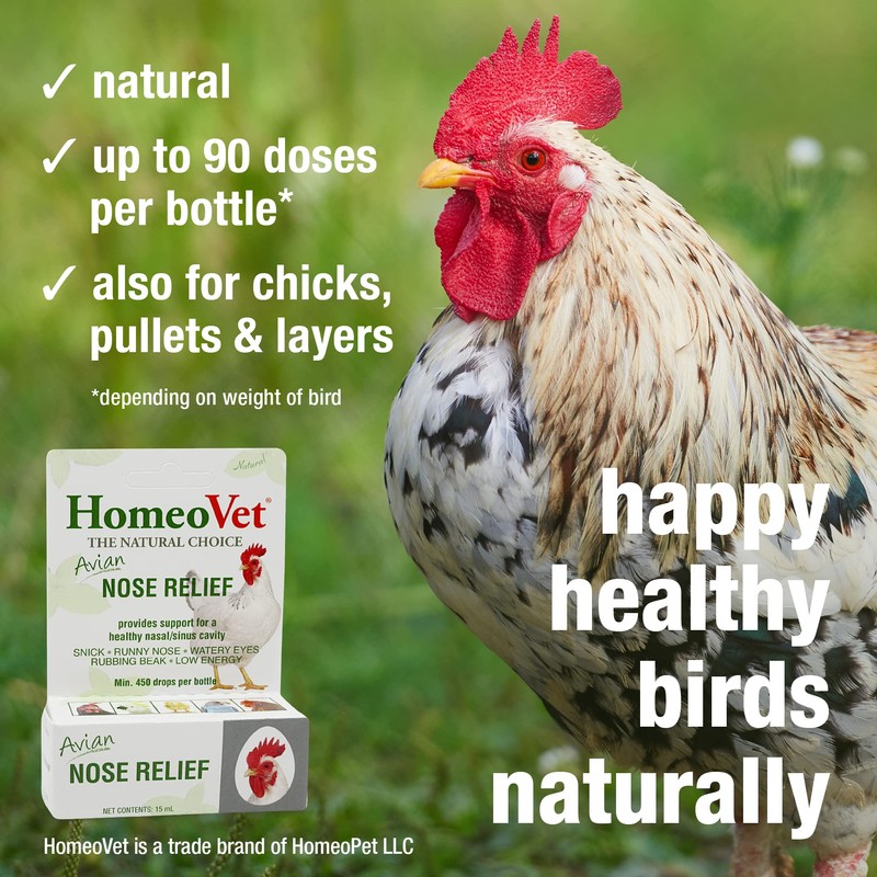 HomeoPet Avian Nose Relief, Safe and Natural Bird and Chicken