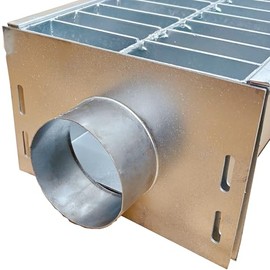 MOSINSBO 304 Stainless Steel Channel Drain End Outlet 9” Height for 3” Pipe