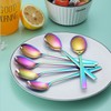 Berglander Rainbow Teaspoon, Stainless Steel Tea Spoon Dessert Spoon with