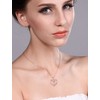 INFUSEU Heart Letter Necklace Initial Women O Jewelry Rose Gold