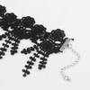 Rannyrena Gothic Lace Flower Choker Necklace Wide Short Collar Necklace