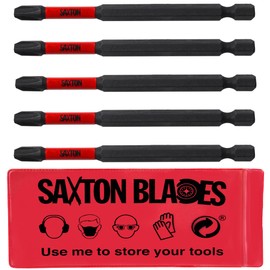 5 x Saxton 89mm PH3 Magnetic Impact Screwdriver Driver Bits Set Phillips Heavy Duty Compatible with Dewalt Milwaukee Bosch Makita etc