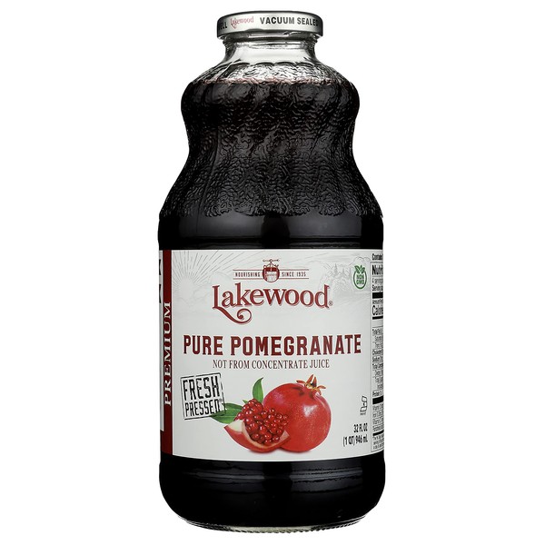 Lakewood PURE Pomegranate Juice, 32 Fl Oz (Pack of 6)