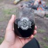 Ohio State Buckeyes Etched Satin Frost Logo Wine or Beverage