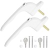 2PCS UPVC Window Handle Lockable Window Handle with Key, Aluminum