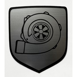 24Designs Replacement for Dodge Caliber Front Emblem Turbo Silver