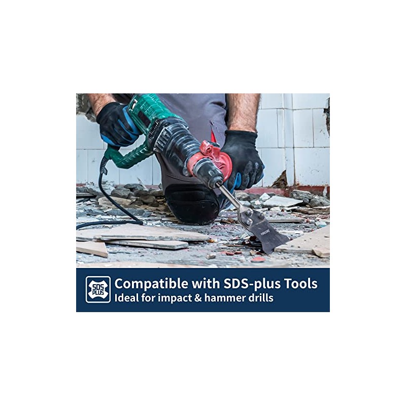 SDS Plus Floor Scraper with Spare Bolts and Nuts, Firecore