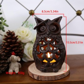 WJXFHTD Vintage Candle Lantern, Owl Candle Holder Decorative Candle Lanterns Vintage Cast Iron Lantern Candle Lanterns Decorative Indoor