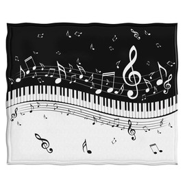 Jekeno Music Note Gifts Blanket for Women Men, Music Gifts Throw Blankets for Teacher Adult Kids Girls Boys Music Lovers, Christmas Birthday Valentine's Day Music Decor Gifts for Home Bed Couch