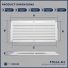 Five Oceans FO590-M2 Rectangular Boat Marine Louvered Ventilators, White Durable