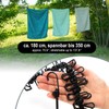com-four® 2 x Travel Washing Line, 180-350 cm per Line,