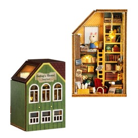 CUTEROOM DIY Wooden Dolls House Craft Miniature Kit - Cases Model & All Furniture (Gary's House)