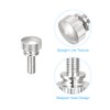 sourcing map Knurled Thumb Screws, M4x10mm Brass Shoulder Bolts Grip
