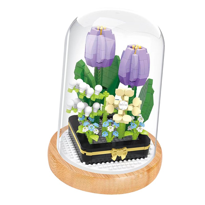 Plant Building Blocks Miniature DIY Building Blocks Bouquet Potted Plants