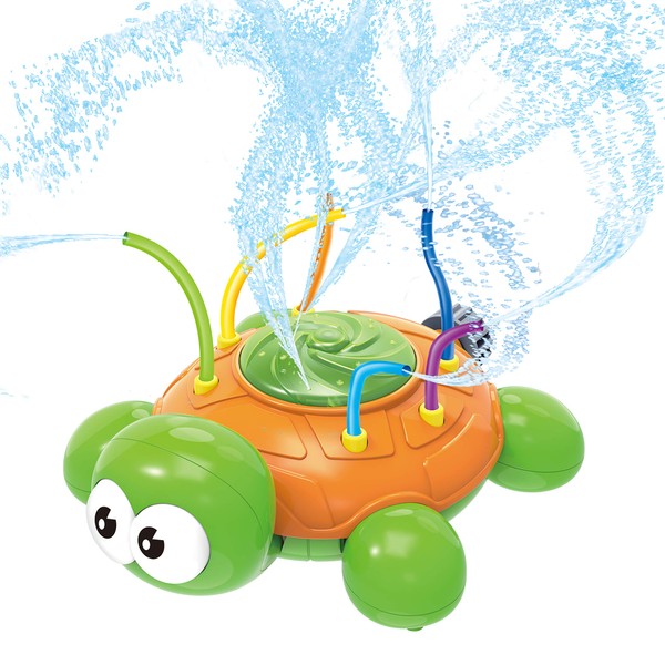 Splash Buddies Water Toys for Kids – Premium Spraying Turtle for Kids – Fun Hose Sprinkler for Toddlers – Colorful and Fun Outdoors Spinning Sprinklers – Cooling Kid’s Yard Games for Summer