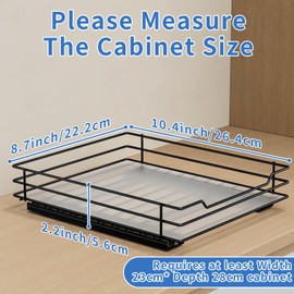 ZDDLOINP Extendable Spice Rack for Cupboard, Spice Rack, Black, Spice Organiser, Extendable, Cupboard Organiser, Space Saving, Cupboard Organiser Kitchen