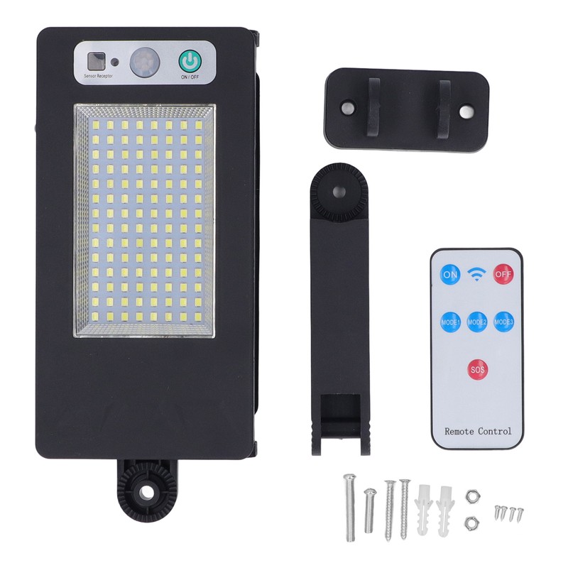 Solar Light Remote Control IP64 Waterproof Wide Coverage White Lighting