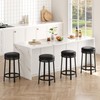 IDEALHOUSE 24'' Swivel Bar Stools with Footrest, Modern Counter Height