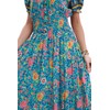 OSTOO Women's 2025 Summer Short Sleeves Boho Floral Print Tiered