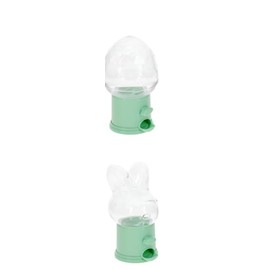 AJS -Mini Easter Candy Dispensers Pack of 2, Pastel Green Egg and Bunny Shape for Desktop, Plastic Treat Dispensers for Jelly Beans Gumballs, Cute Easter Gifts Stuffers Party Favors (Green)