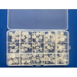 Suppliaro Luer Lock Connector kit Male & Female,1/16" ~ 1/4" Hose Barb,Plugs,75P