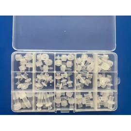 Suppliaro Luer Lock Connector kit Male & Female,1/16" ~ 1/4" Hose Barb,Plugs,75P