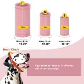 Lelepet Dog Snood Ear Protector, Dog Ear Cover for Anxiety Relief, Calming Hood Snood for Dogs, Quiet Ears for Dogs, Pet Earmuffs Hat Headband, Pet Head Wrap for Grooming Reducing Noise, Pink S