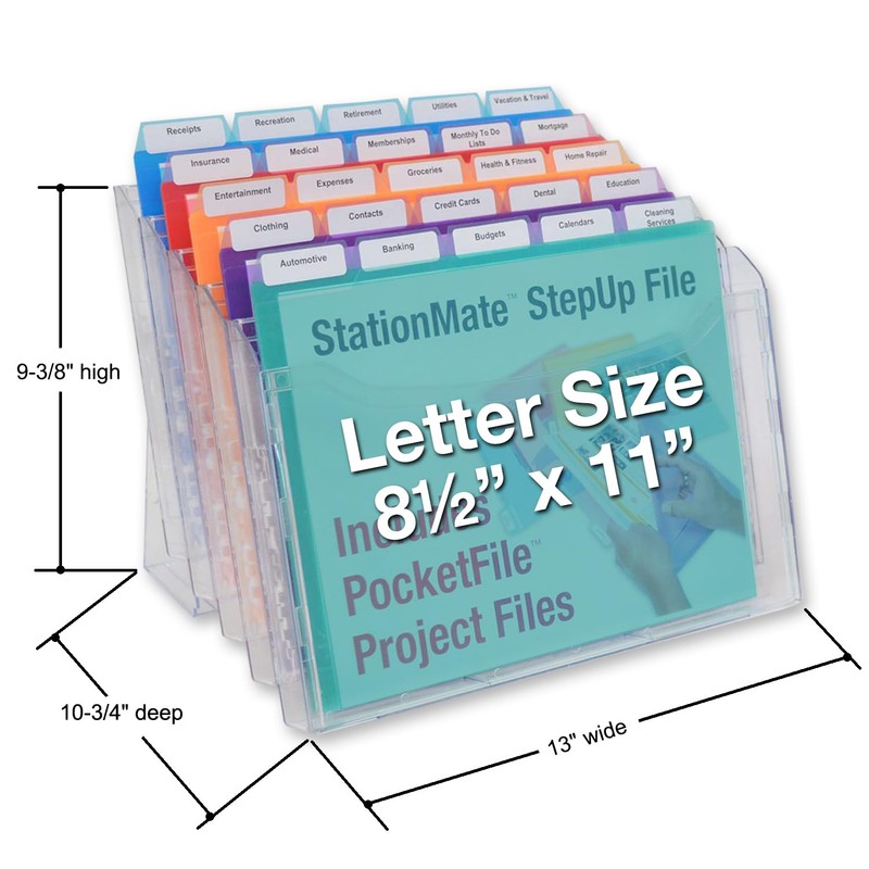 Ultimate Office StationMate Desktop Organizer (Includes 25, 5th-Cut PocketFiles). Complete